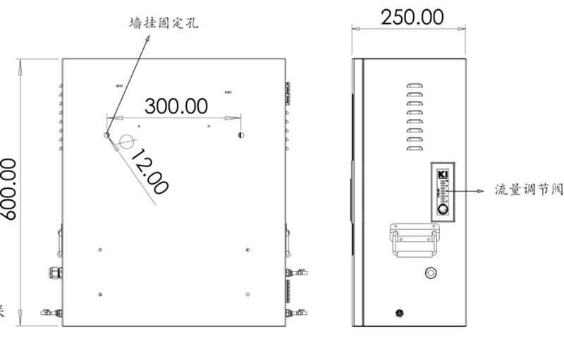 二次供水水質(zhì)監(jiān)測(cè)系統(tǒng)側(cè)視圖